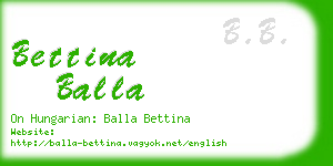 bettina balla business card